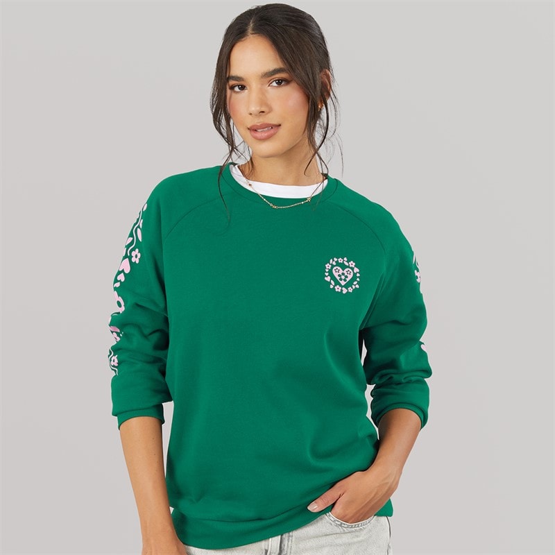 Dame sweatshirt med rund hals Evergreen - Billede 1