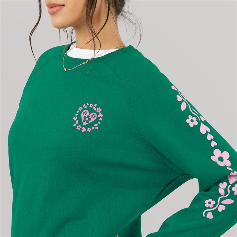 Dame sweatshirt med rund hals Evergreen - Billede 5