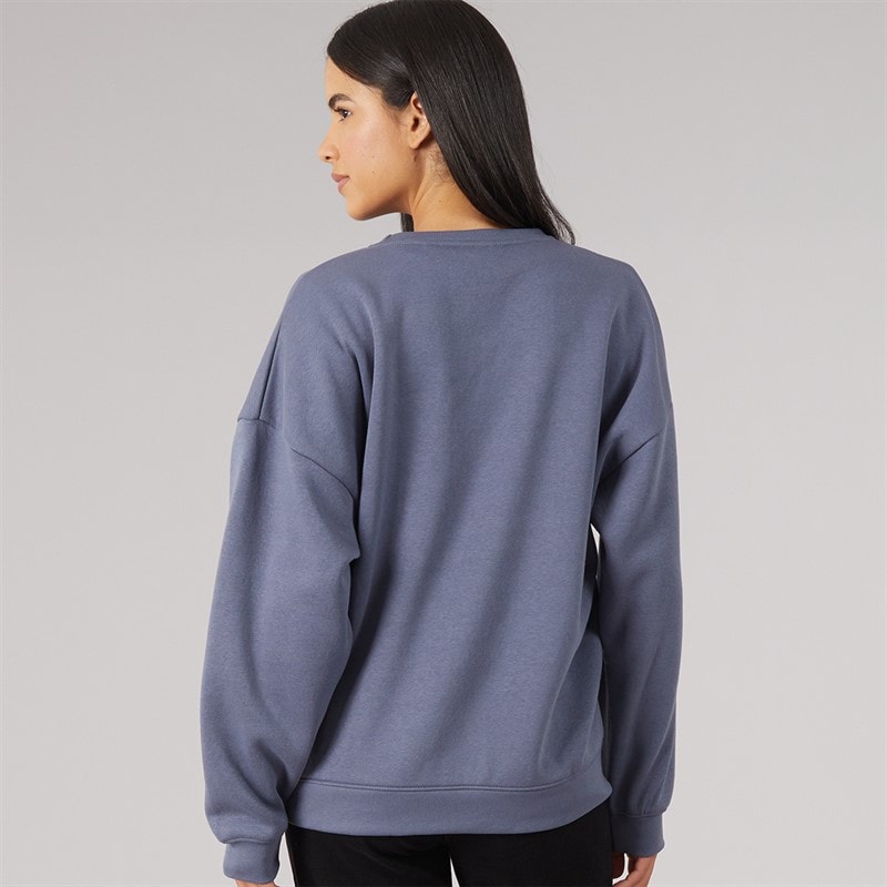 Dame oversized sweatshirt Dusty Blue - Billede 2