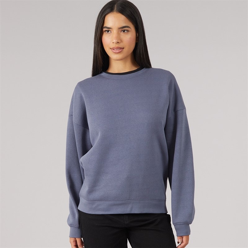 Dame oversized sweatshirt Dusty Blue - Billede 3