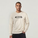 Herre old skool sweatshirt Hvid