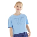Piger tonet boxy t-shirt Della Robbia Blue