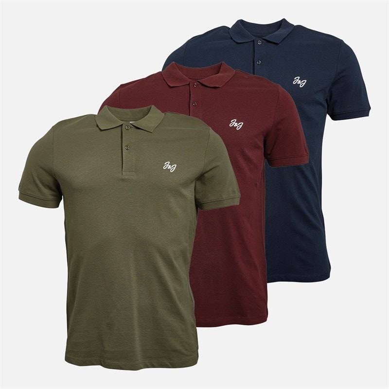 Herre Joseph trepak polo shirts Marine/Khaki/Bourgogne - Billede 1