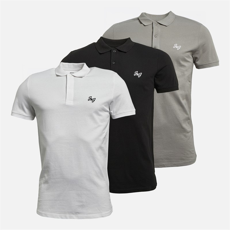 Herre Joseph trepak polo shirts Hvid/Sort/Grå - Billede 1