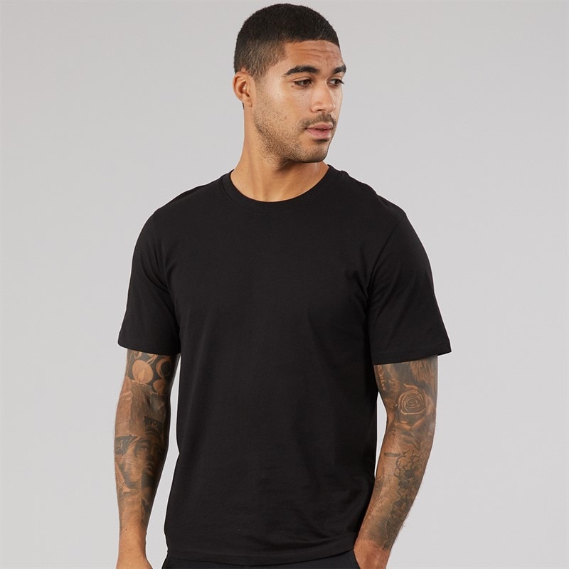 Herre afslappet t-shirt Sort - Billede 1