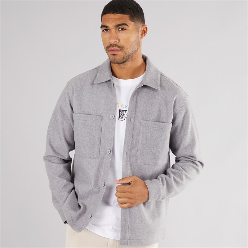 Herre baxter overshirt Light Grey Marl - Billede 1