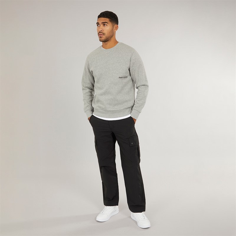 Herre vesterbro side sweatshirt Lysegrå Marl/Svart - Billede 3