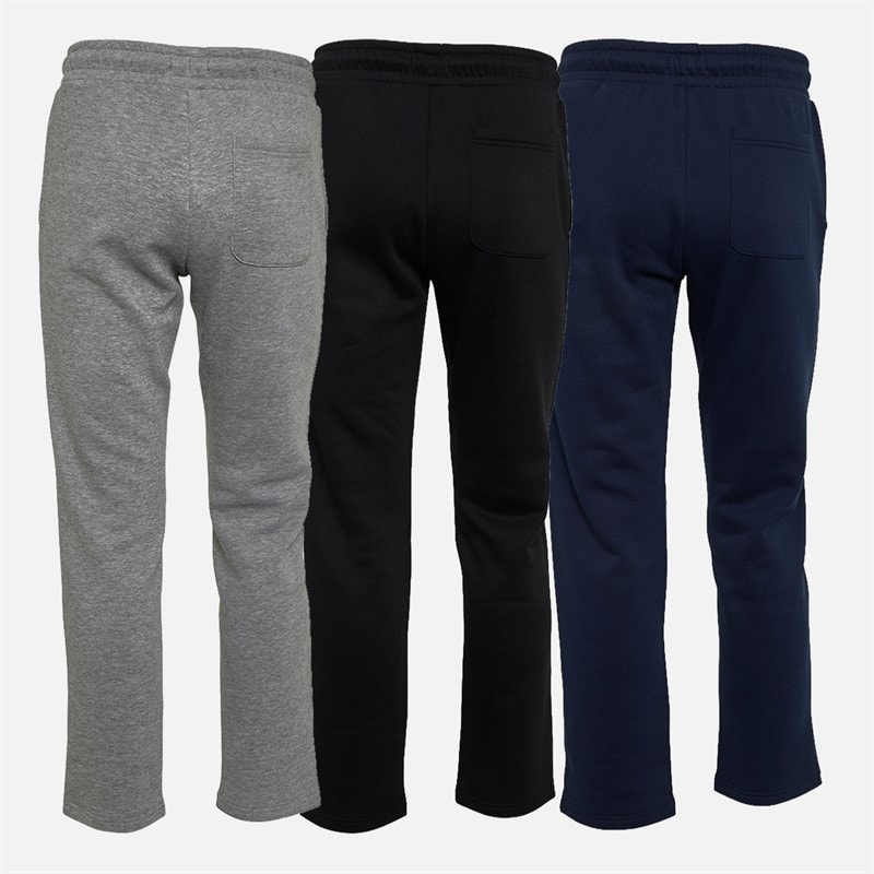 Herre jeffrey trepak joggingbukser med åben kant navy blazer/lys grå melange Navy Blazer/Hellgrå meleret/Sort - Billede 2