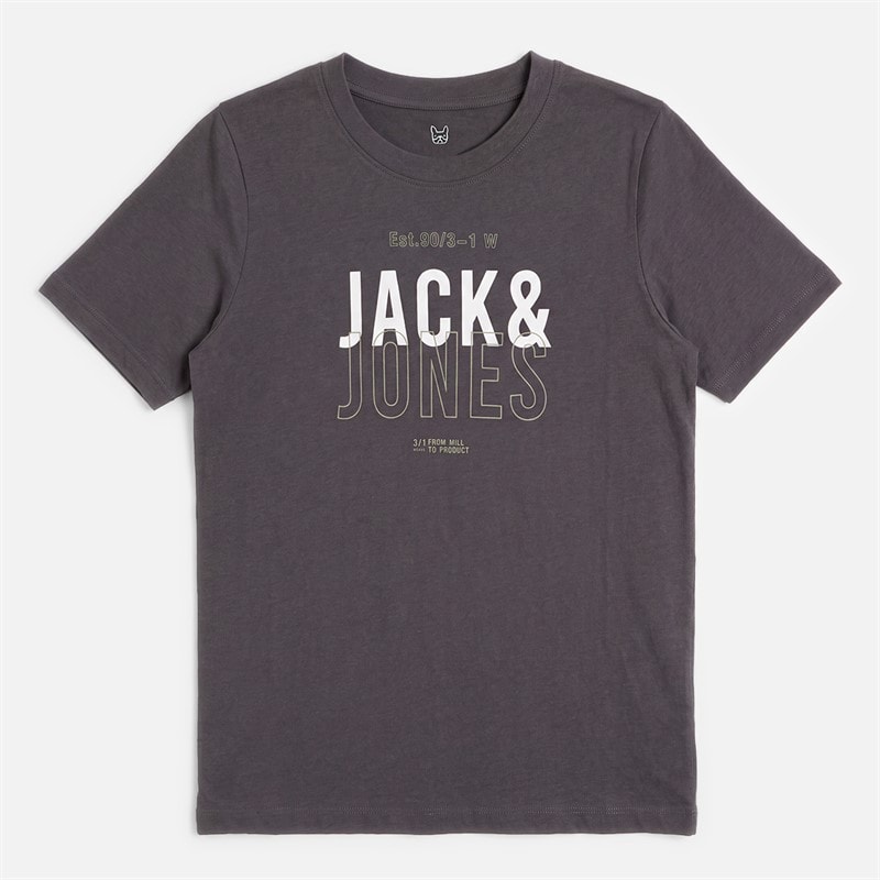 Drenge Andrew fem-pak t-shirts Hvid/Moonbeam/Vativer/Navy Blazer/Asphalt - Billede 5