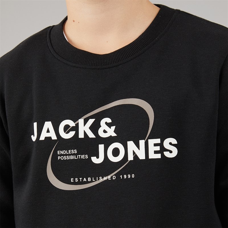 Drenge future sweatshirt og joggers træningssæt Sort - Billede 3