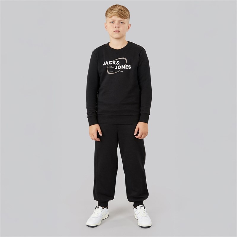 Drenge future sweatshirt og joggers træningssæt Sort - Billede 4