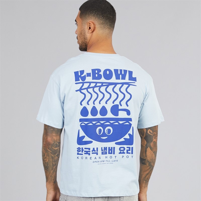 Herre Oricon grafisk t-shirt Subdued Blue - Billede 3