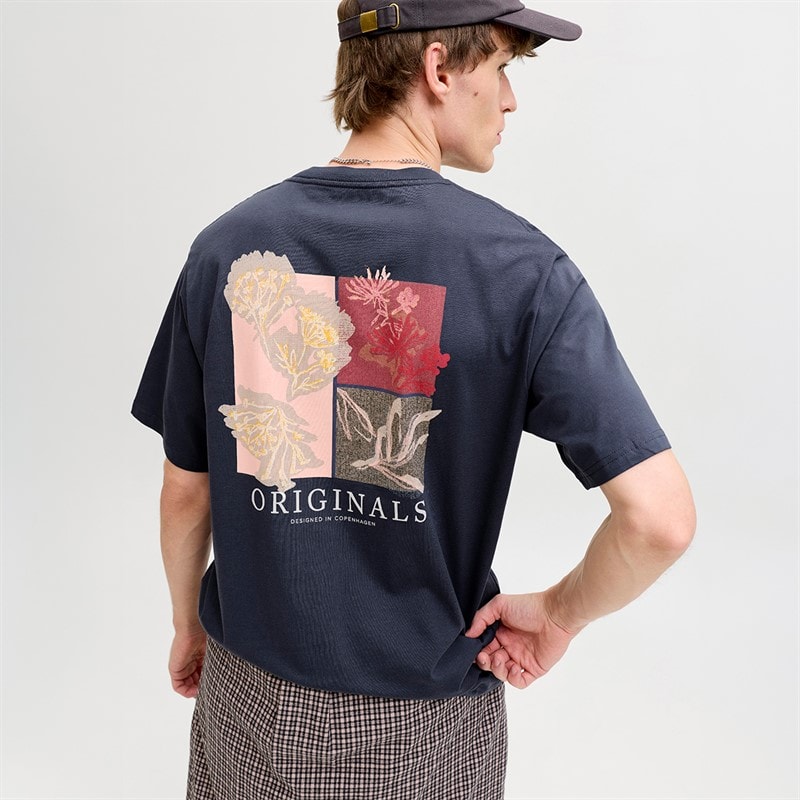 Herre montauk aop ryg t-shirt Odyssey Gray - Billede 1
