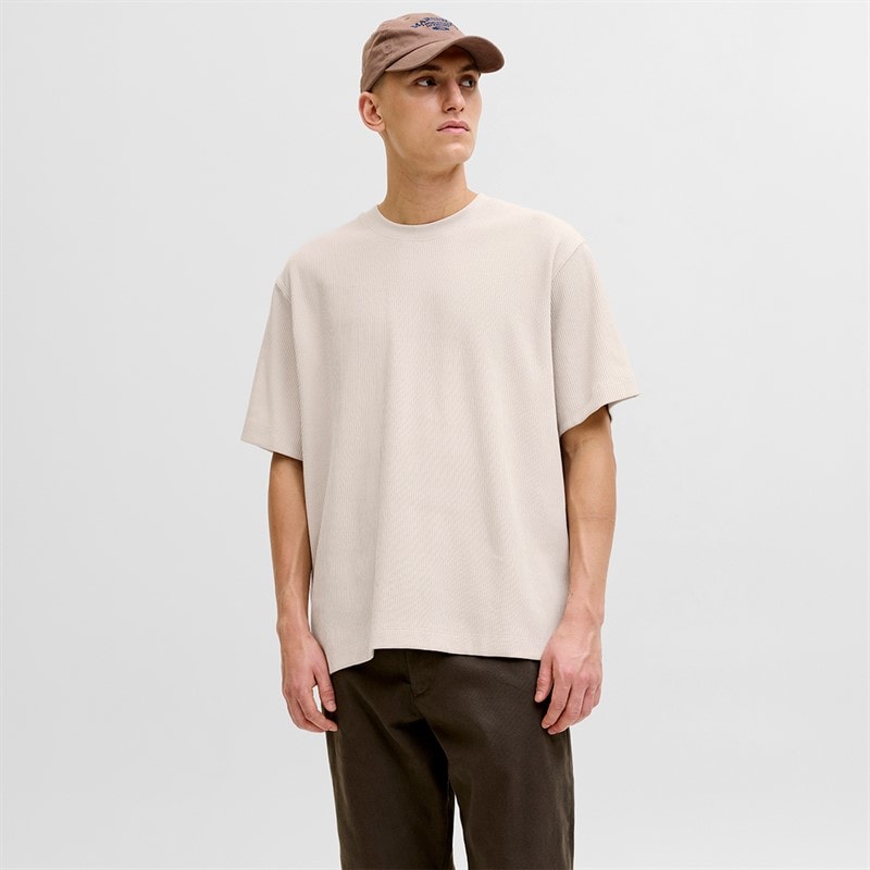 Herre Harrison structure t-shirt Moonbeam - Billede 1