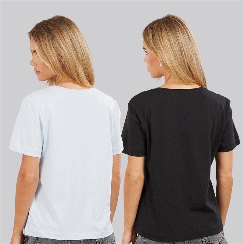 Dame monologo to-pak v-hals t-shirts Plein Air/Sort - Billede 2