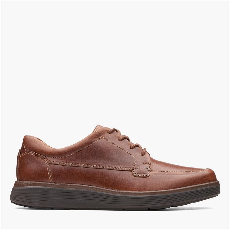 Clarks Herre un abode ease sko - Dark Tan Leather