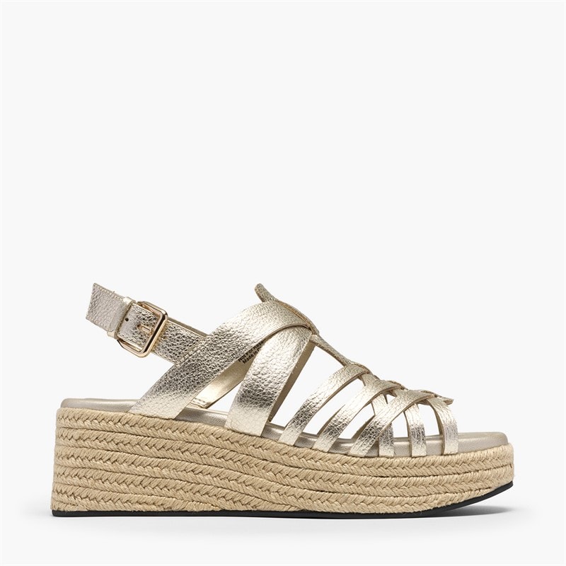 Clarks Dame tessiah remsandaler - Gold Leather