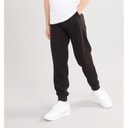 Drenge slim fit fleece joggingbukser med manchetter Sort