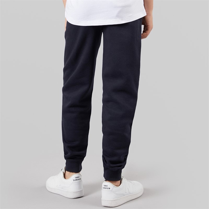 Drenge slim fit fleece joggingbukser med manchetter Marineblå - Billede 2