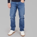 Herre straight fit denimjeans Stone Wash