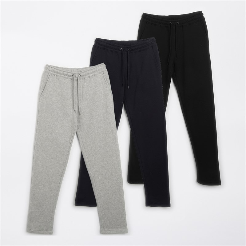 Kangaroo Poo Herre trepak åbne benbukser joggers - Sort/Mørkenavy/Grey Marl
