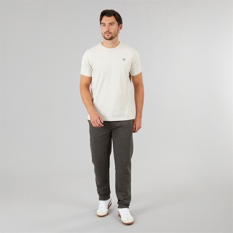 Herre joggers med åben kant Charcoal Marl - Billede 4