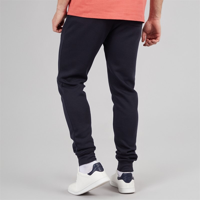 Herre regular fit fleece joggers med manchetter Marineblå - Billede 2
