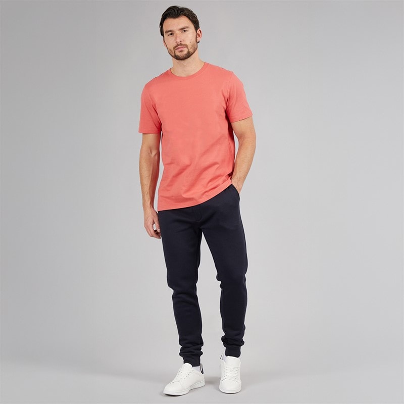 Herre regular fit fleece joggers med manchetter Marineblå - Billede 3