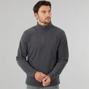 Herre 1/4 lynlås mikrofleece top Charcoal