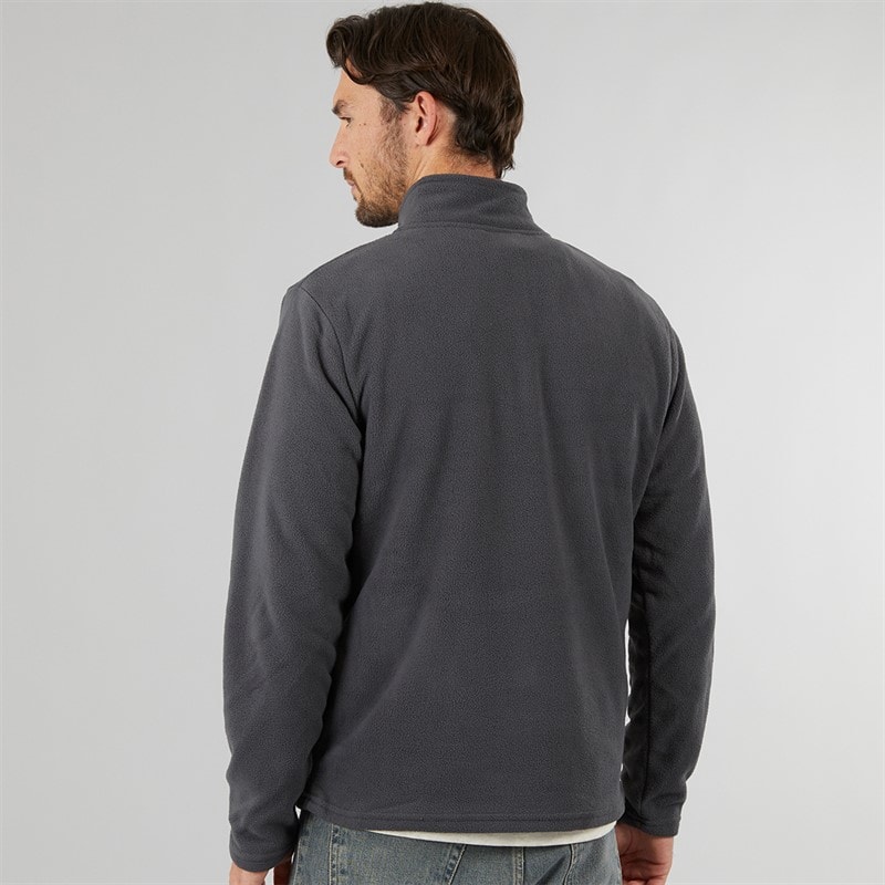 Herre 1/4 lynlås mikrofleece top Charcoal - Billede 2