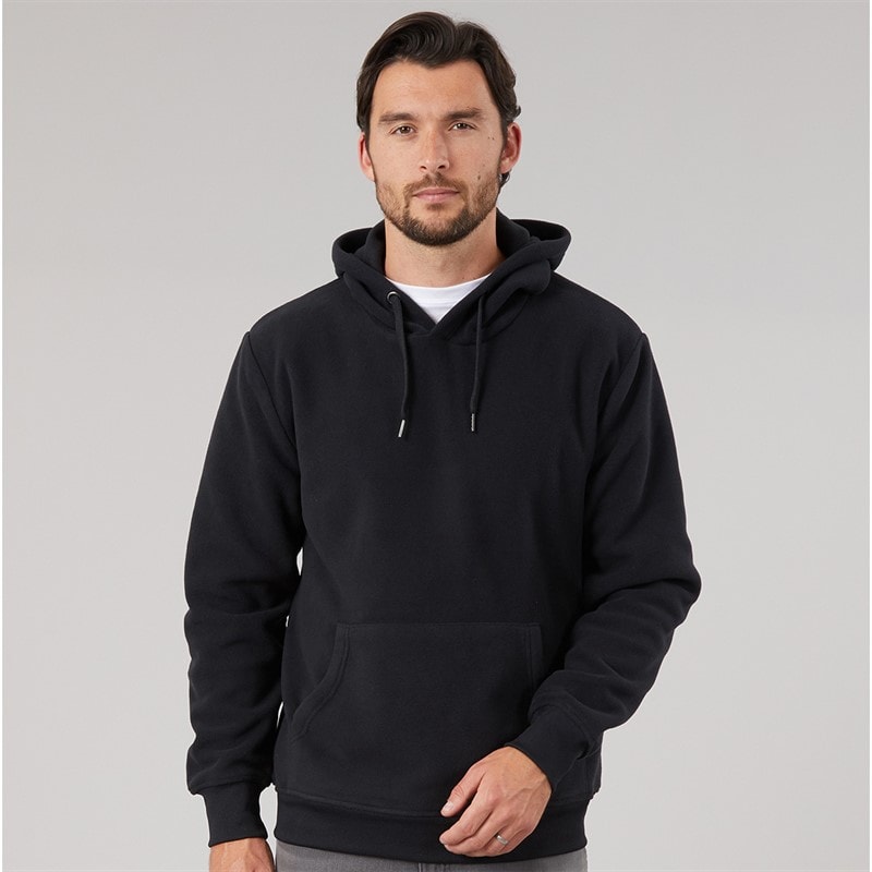 Herre polar fleece hættetrøje Sort - Billede 1