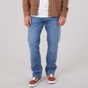 Herre straight fit denimjeans Mid Wash
