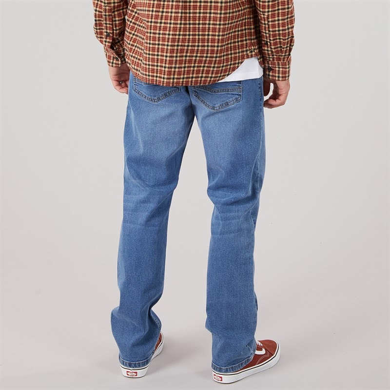 Herre straight fit denimjeans Mid Wash - Billede 2