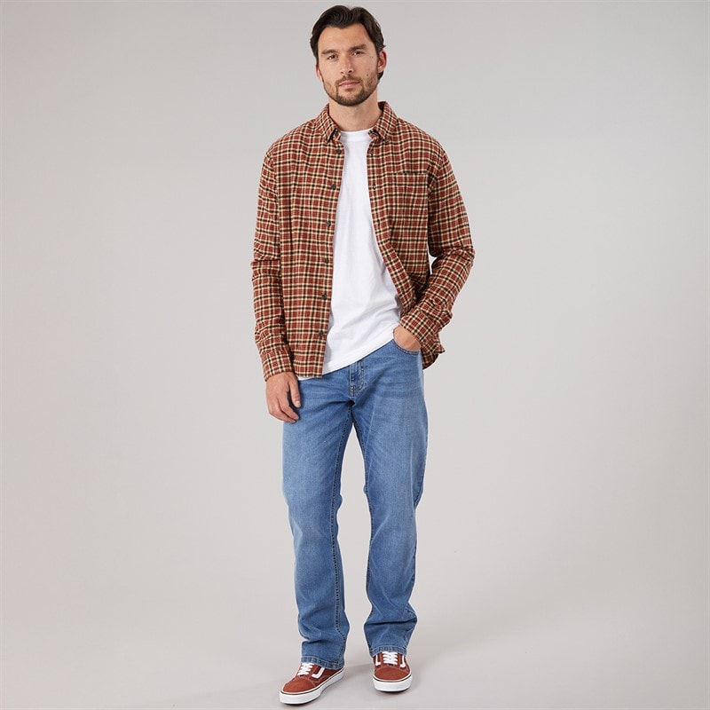 Herre straight fit denimjeans Mid Wash - Billede 4