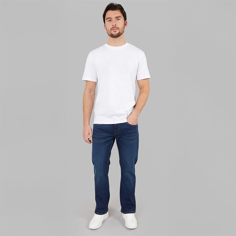 Herre bootcut denimjeans Dark Wash - Billede 4