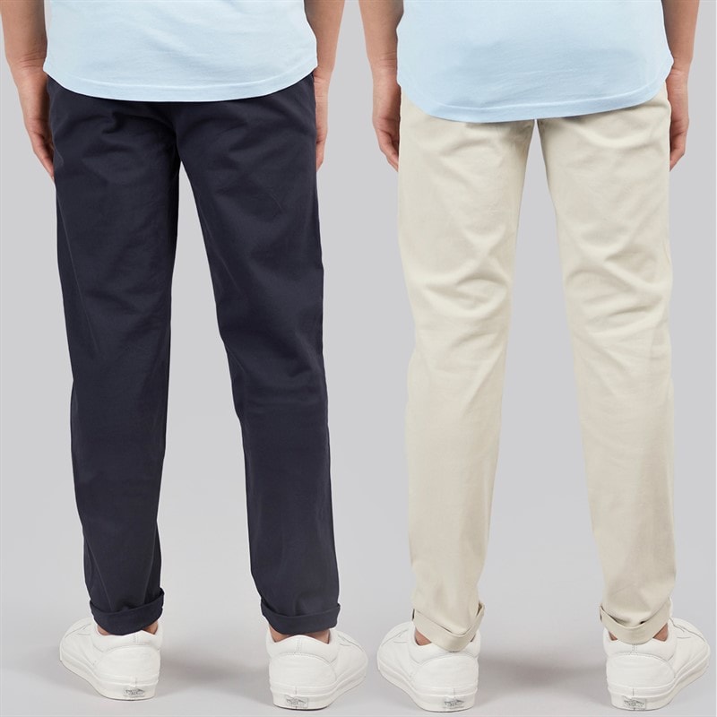 Drenge to-pack chino bukser Marine/Stone - Billede 2