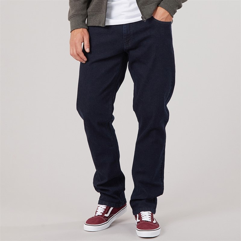 Herre straight fit denimjeans Blue Black - Billede 1