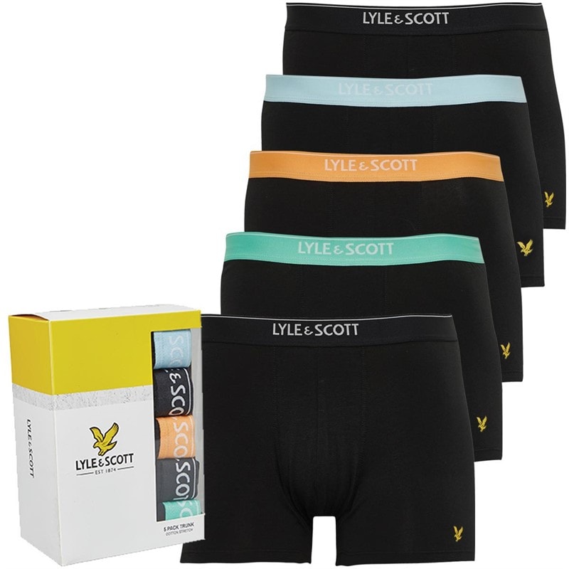 Lyle And Scott Vintage Herre jackson five pack boxershorts - Sort/Multi