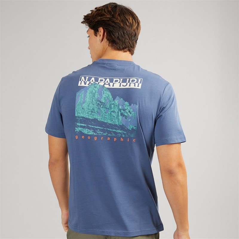 Herre mirada ryggrafik t-shirt Blue Infinity - Billede 3