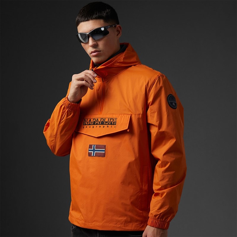 Napapijri Herre arper lite anorak - Orange Pumpkin