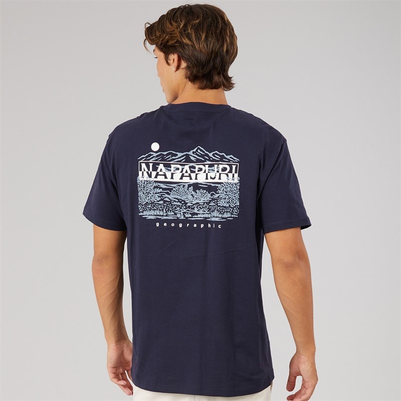 Herre aspect t-shirt Blue Marine - Billede 3