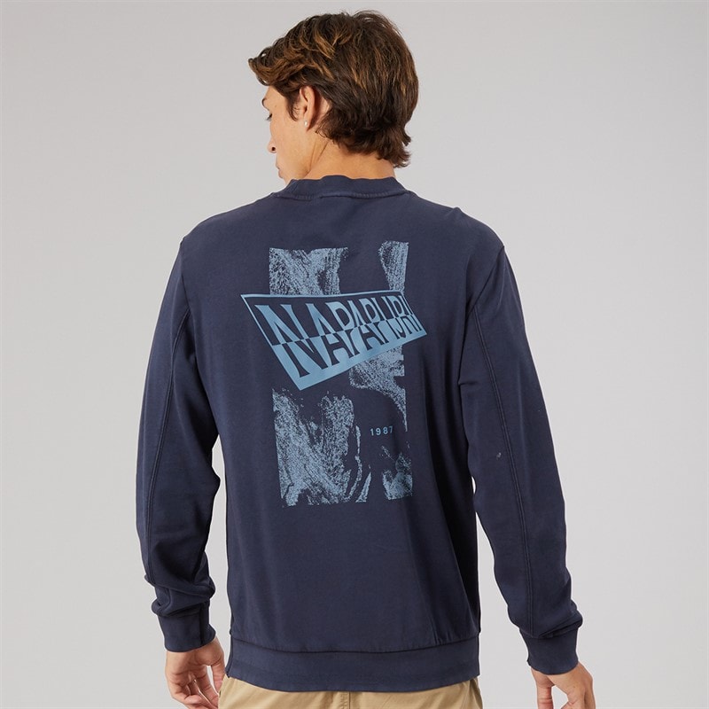 Herre aren crew sweatshirt Blue Marine - Billede 3