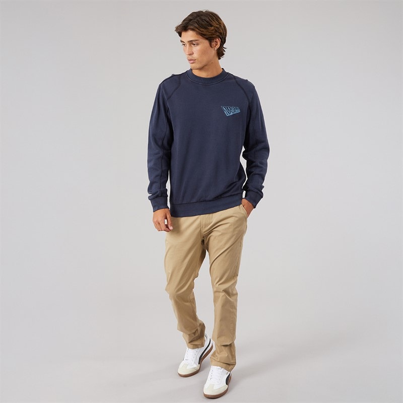 Herre aren crew sweatshirt Blue Marine - Billede 4