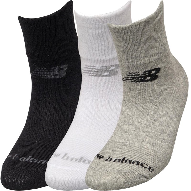 New Balance trepak kvartalsokker - Sort/Grå/Hvid - Billede 2
