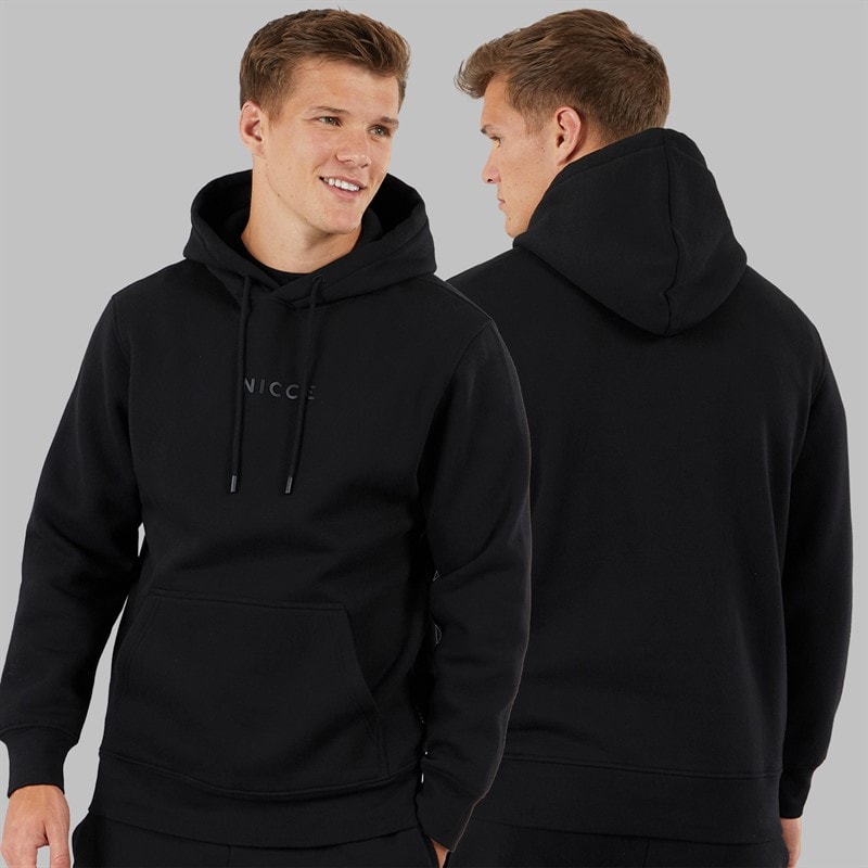 Herre dinall sæt med tre dele: hættetrøje, t-shirt og joggingbukser Sort - Billede 3