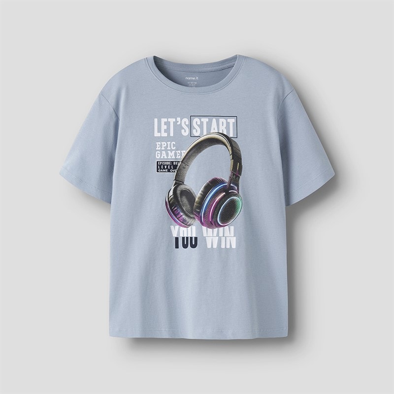 Drenge voto t-shirt Blue Fog - Billede 1