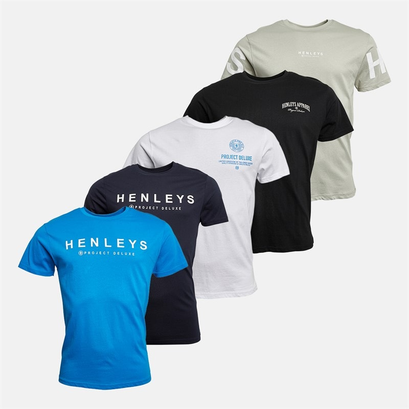 Herre multhen fempak t-shirts Assorted - Billede 1