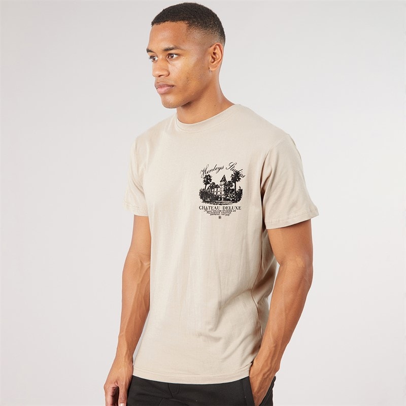 Herre chateau t-shirt Ecru - Billede 2