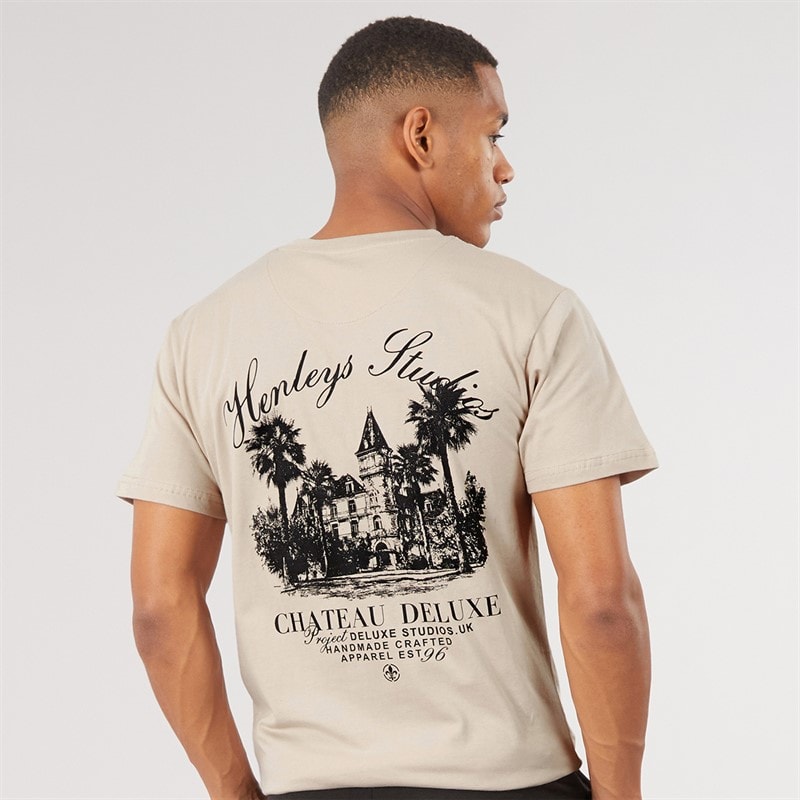Herre chateau t-shirt Ecru - Billede 3