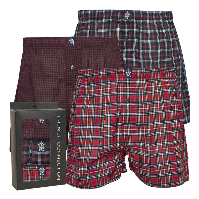 Herre trepak FC vævede boxershorts Multi 2 - Chateaux Gingham/Chateaux Check/Rød Grøn Blå Check - Billede 1